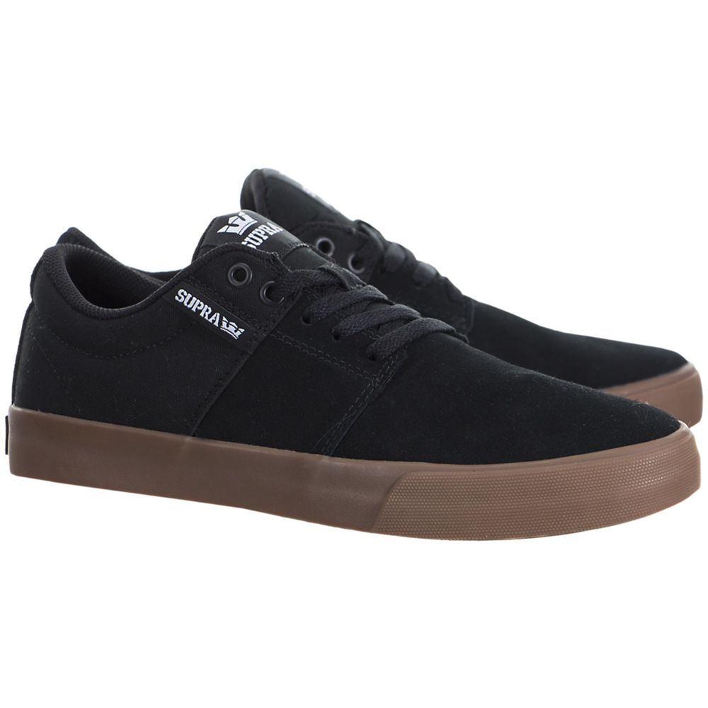 Baskets Basses Supra Stacks Vulc II Noir Black/Gum Homme | QYG-50458114